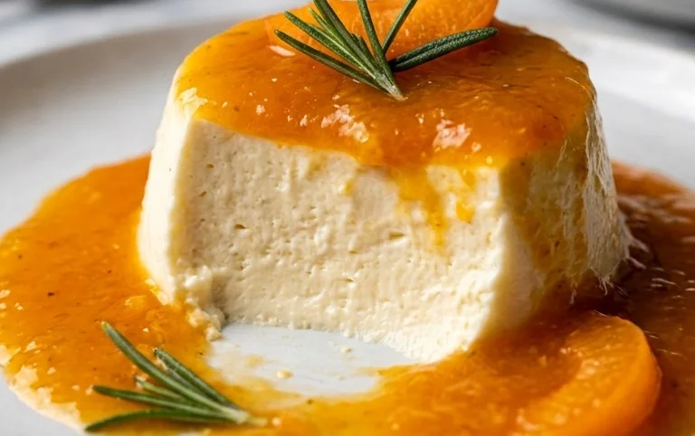 Rosmarin-Panna-cotta mit Aprikosen-Coulis
