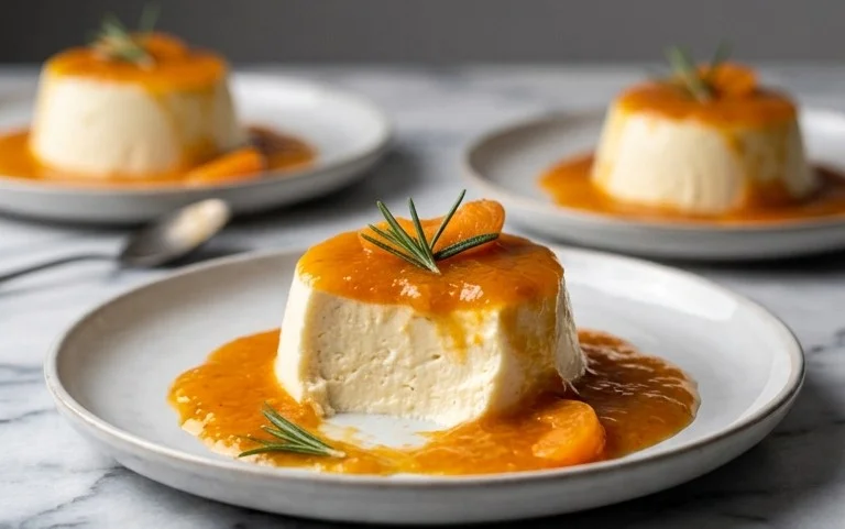 Rosmarin-Panna Cotta: Aromen-Verbindung mit Aprikosen-Coulis