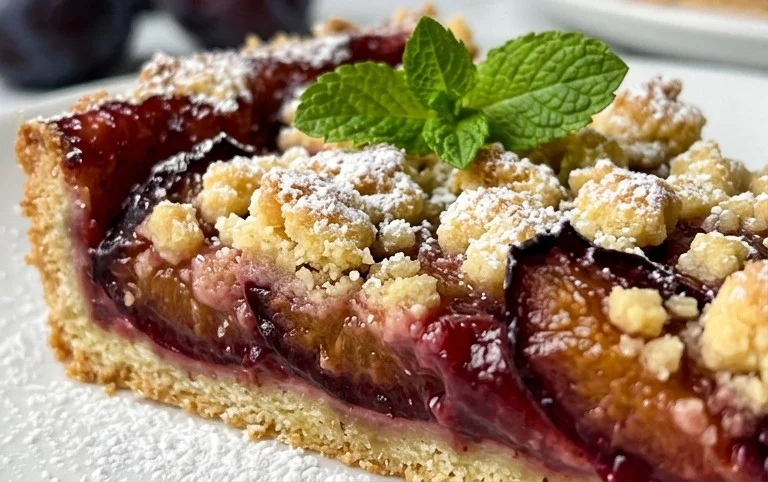 Pflaumenkuchen mit Streuseln