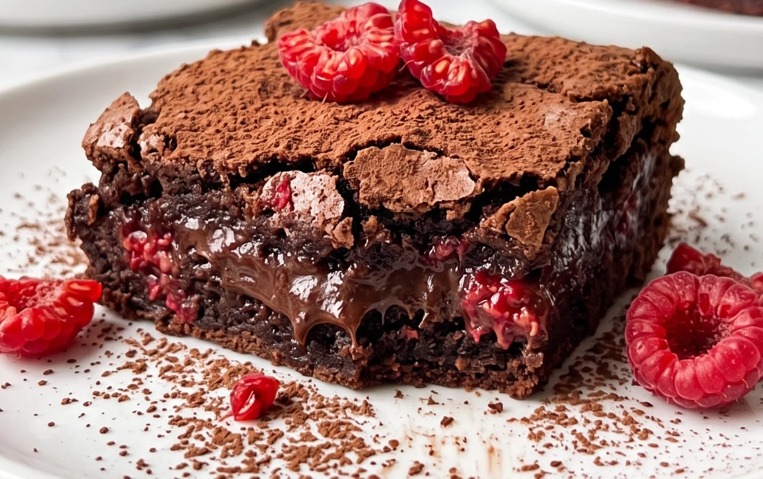 Vegane Himbeer-Schoko-Brownies (saftig & einfach)