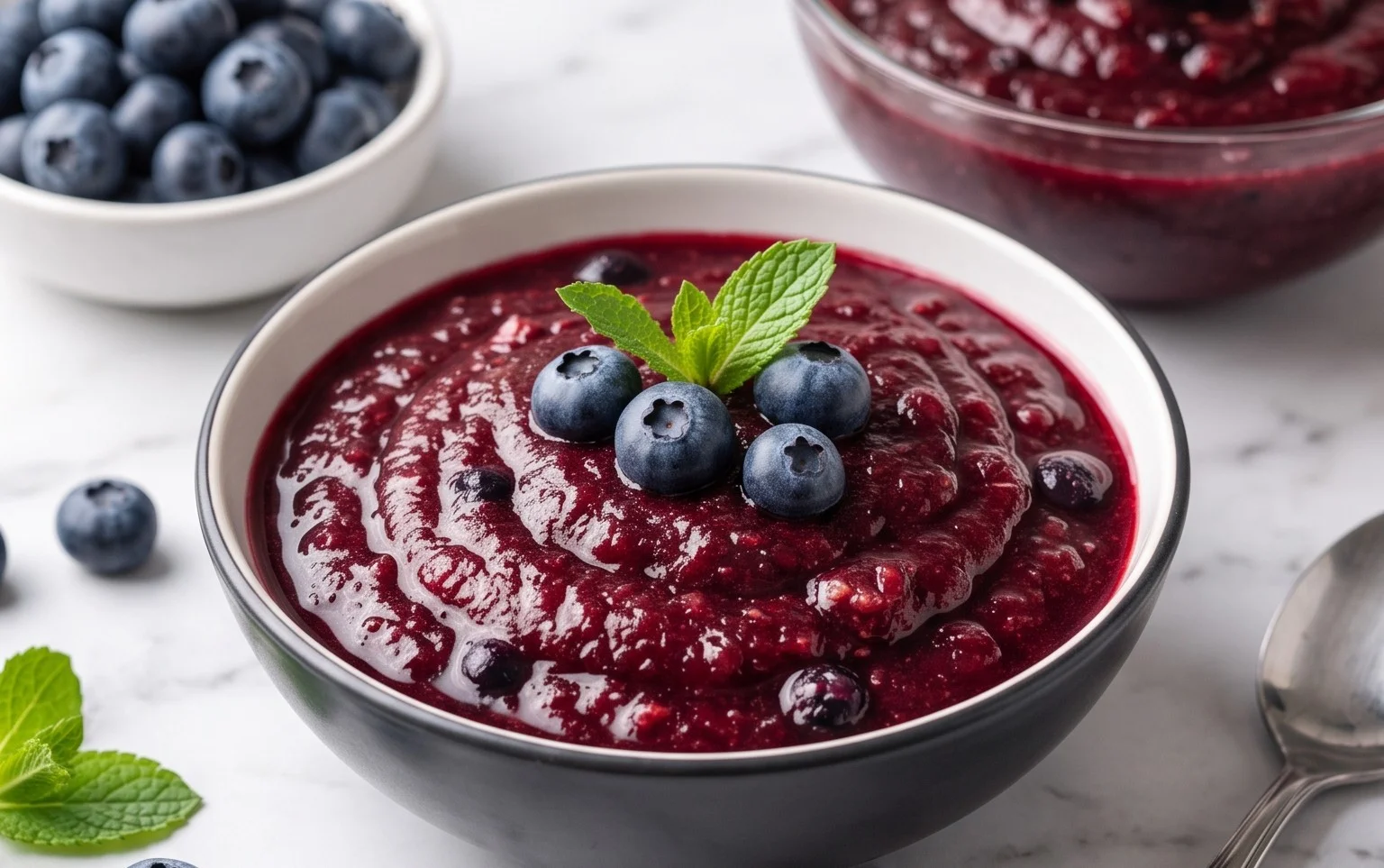 Blaubeer Vanille Apfelmus: Sommerlicher Genuss